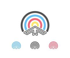 Ziel-Logo-Design-Element traf Pfeilsymbol Erfolgskonzept vektor