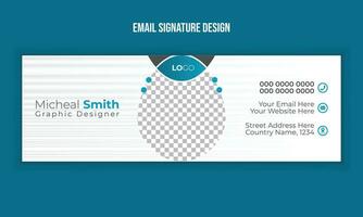 företags- e-post signatur för Allt företag med unik vektor design mall.
