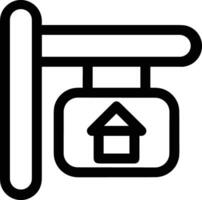 Zuhause Gliederung Symbol Symbol Vektor Bild. Illustration von das Haus echt Nachlass Grafik Eigentum Design Bild