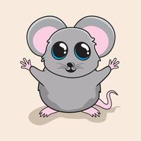 mus tecknad söt råtta illustration vektor