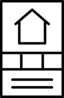 Zuhause Gliederung Symbol Symbol Vektor Bild. Illustration von das Haus echt Nachlass Grafik Eigentum Design Bild