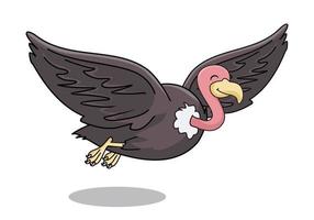 geier vogel fliegende karikaturillustrationen vektor