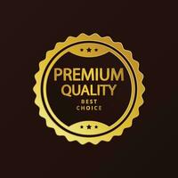 Vektor golden Prämie Qualität Logo Design