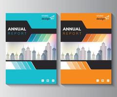 Layoutvorlage für den Jahresbericht. Corporate Business Flyer Hintergrund Design Konzept Idee. vektor