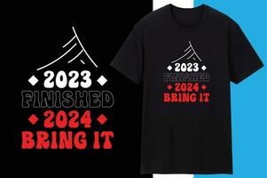 2023 fertig 2024 bringen es vektor