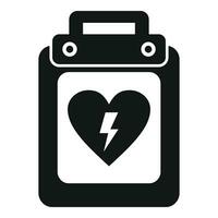 medizinisch Defibrillator Symbol einfach Vektor. tragbar Gerät vektor