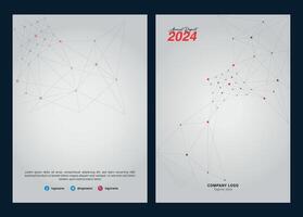 årlig Rapportera omslag design redigerbar vektor