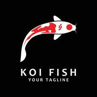 koi fisk logotyp design, kinesisk tur- och triumf dekorativ fisk vektor, företag varumärke guld fisk ikon vektor