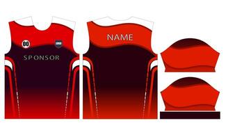 Fußball Jersey Design zum Sublimation oder Fußball Kricket Jersey Design vektor