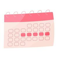 Kalender weiblich Menstruation Zyklus Monat Symbol Rosa vektor