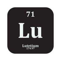 Lutetium Chemie Symbol vektor