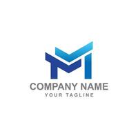 Initiale Monogramm Brief m Logo Design Vektor Vorlage.