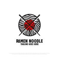 modern Ramen Nudel Logo Design Vektor, Essen und Getränke Logo Symbol Vektor Illustration, Beste zum japanisch Restaurant Logo Idee