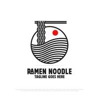 Ramen nudel logotyp design vektor, mat och drycker logotyp ikon vektor illustration, bäst för japansk restaurang logotyp aning