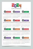 2024 kalender design vektor bild
