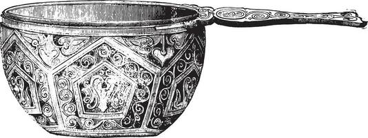emailliert römisch Vase, Jahrgang Gravur. vektor