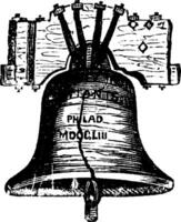 Freiheit Glocke, im Philadelphia, Pennsylvania, USA, Jahrgang Gravur vektor