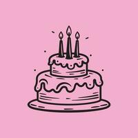 Geburtstag Kuchen Abbildungen vektor