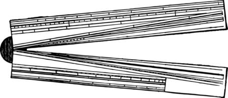 Sektor Jahrgang Illustration. vektor