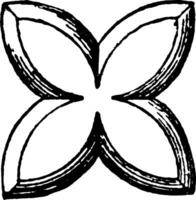 quatrefoil årgång illustration. vektor