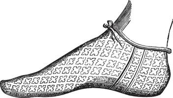 Schuh philip von Frankreich, Bruder von st. Ludwig, dreizehnte Jahrhundert, Jahrgang Gravur. vektor