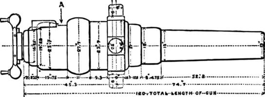 Armstrong Verschluss Lader, Jahrgang Illustration. vektor