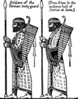 persisk soldater årgång illustration. vektor