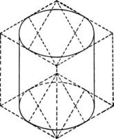 isometrisch von ein Zylinder Jahrgang Illustration. vektor