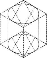 isometrisk av en cylinder årgång illustration. vektor