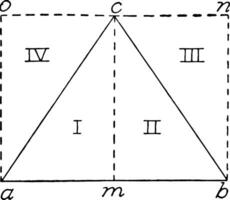 område av triangel årgång illustration. vektor