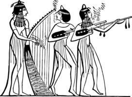 egyptisk band, årgång illustration. vektor