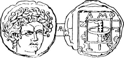 Amphipolis Jahrgang Illustration. vektor