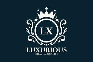 Initiale Brief lx königlich Luxus Logo Vorlage im Vektor Kunst zum luxuriös branding Vektor Illustration.