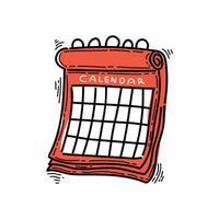 Kalender Illustration, Geschäftsperson machen Pläne auf Monat Zeitplan. Zeit Verwaltung Konzept. Vektor Illustration.