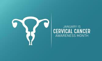 cervical cancer medvetenhet månad är observerats varje år i januari. januari är cervical cancer medvetenhet månad. vektor mall för baner, hälsning kort, affisch med bakgrund. vektor illustration.