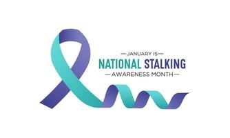 National Stalking Bewusstsein Monat ist beobachtete jeder Jahr im Januar. Vektor Vorlage zum Banner, Gruß Karte, Poster mit Hintergrund. Vektor Illustration.