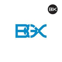 Brief bgx Monogramm Logo Design vektor
