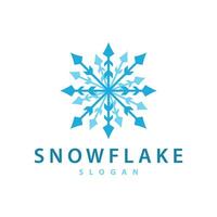 Schneeflocke Logo, Winter Jahreszeit Design gefroren Eis einfach Modell- zum Produkte und Technologie vektor