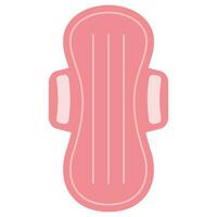 hand dragen rosa vaddera med vingar för kvinna. menstruation period vård. skydd för menstruations- dagar vektor