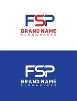 fsp Briefe Logo Design Vektor Vorlage, kreativ Brief fsp Logo Designs