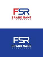 fsr första brev logotyp design med kreativ modern företag typografi vektor mall