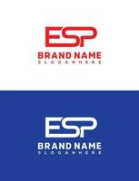 esp brev logotyp design vektor mall. esp brev logotyp design mall