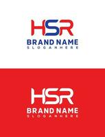 hsr första brev logotyp design mall, grafisk alfabet symbol för företags- företag identitet vektor