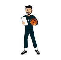 Basketball Trainer Charakter Design Illustration vektor