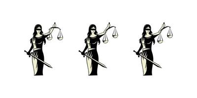 lady rättvisa lag design illustration vektor