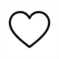 hjärta vektor linjär ikon. symbol av kärlek. st. hjärtans dag. mänsklig hälsa. tycka om på social nätverk. deklaration av kärlek. hjärta form.