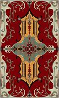 gränslös etnisk stam- mönster komplement persisk mattor med abstrakt blommig mönster. vektor