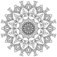 blomma mandala. vintage dekorativa element. orientaliskt mönster, vektorillustration. islam, arabiska, indiska, marockanska, spanien, turkiska, pakistan, kinesiska, mystiker, ottomanska motiv. målarbok sida vektor