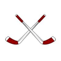 gekreuzt Boden Eishockey Hinweise. Eishockey Stock Logo Element auf Weiß Hintergrund vektor