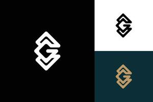 Brief G Monogramm Vektor Logo Design